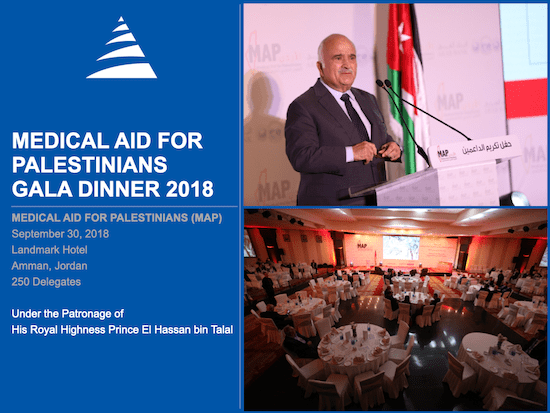 Medical Aid for Palestinians Gala Dinner 2018