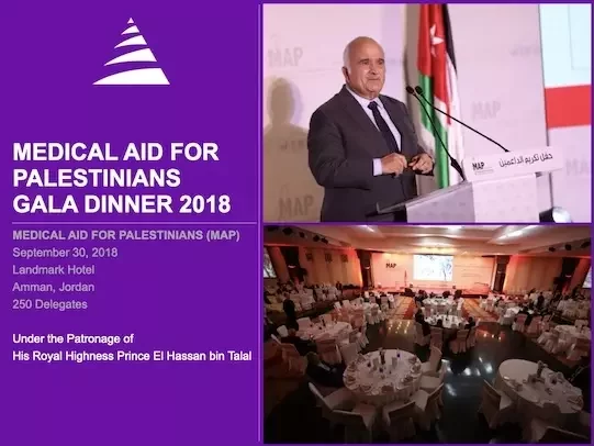 Medical Aid for Palestinians Gala Dinner 2018