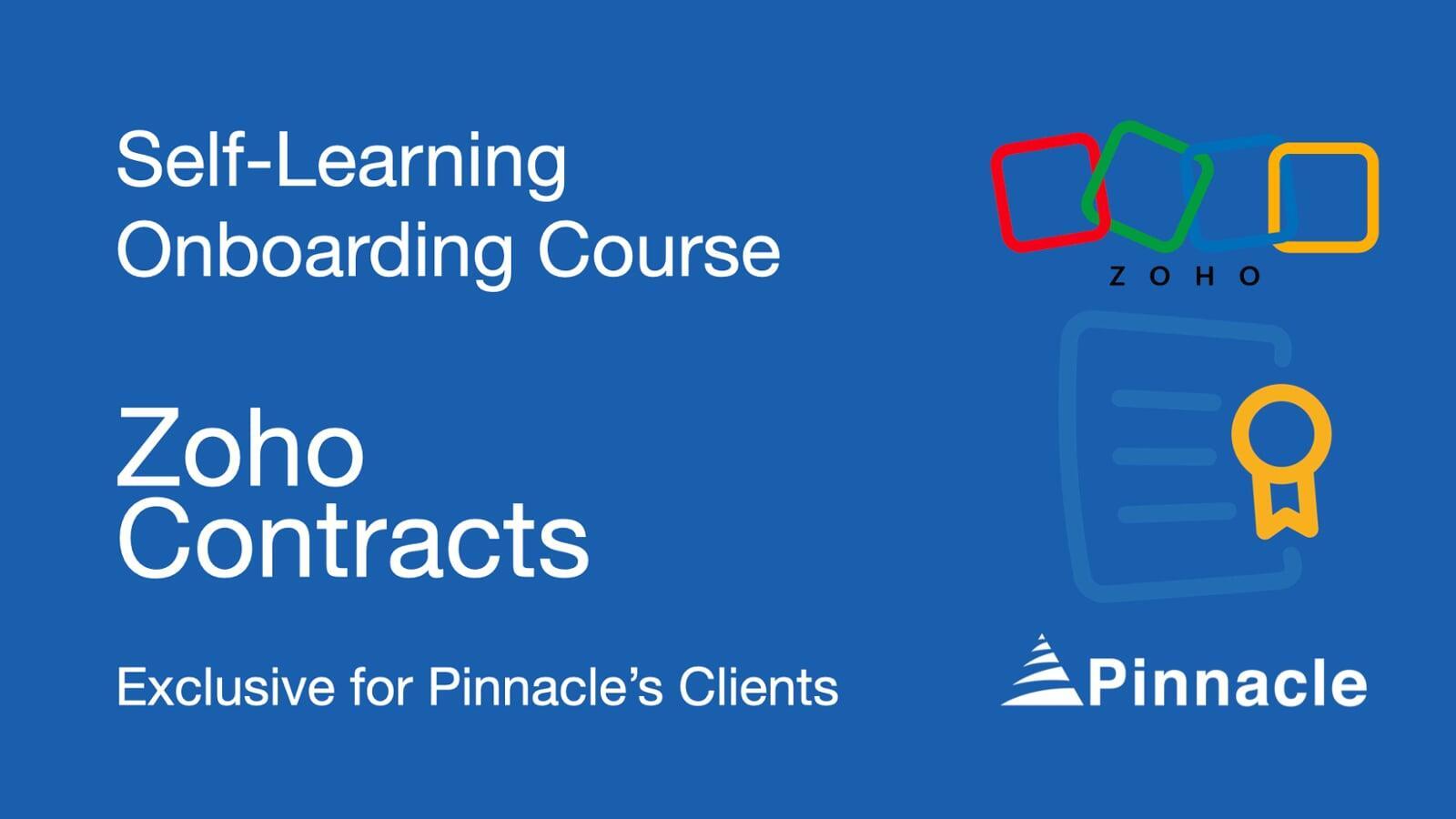 Zoho Contracts Self Learning Course