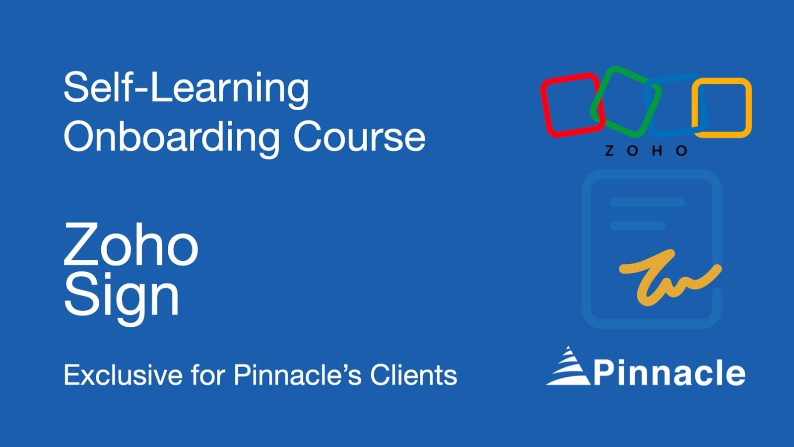 Zoho Sign Self Learning Course