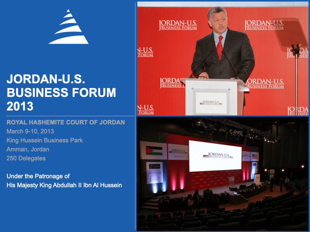 Jordan US Business Forum 2013